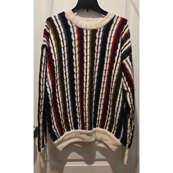 Vtg Structure sweater men sz L Coogi style textured 100% cotton - Picture 1 of 4